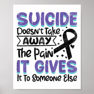 Suicide Prevention Awareness Teal & Purple Rib Poster
