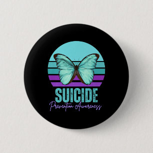 Suicide Prevention Awareness Teal And Purple Butte Button