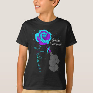 Suicide Prevention Awareness Teal And Purple Ribbo T-Shirt