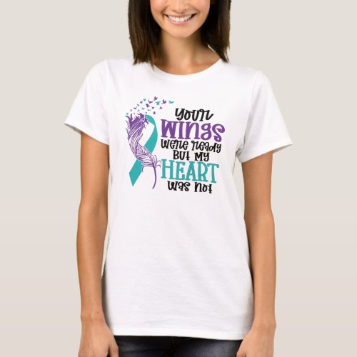 Suicide Prevention Awareness Teal and Purple T_Shirt