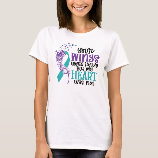 Suicide Prevention Awareness, Teal and Purple T-Shirt (Front)