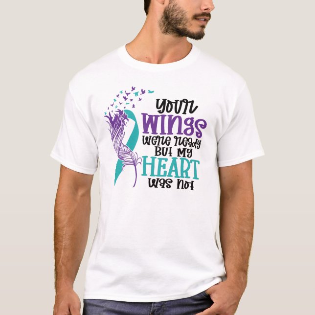 Suicide Prevention Awareness, Teal and Purple T-Shirt (Front)