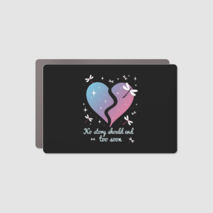 Suicide Prevention Awareness Teal Purple Heart Dra Car Magnet