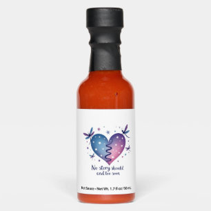 Suicide Prevention Awareness Teal Purple Heart Dra Hot Sauces
