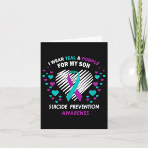Suicide Prevention Awareness Tee _ I Wear Teal And Card