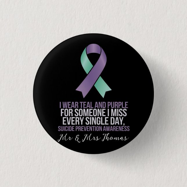 Suicide Prevention Awareness Together for Help Button (Front)