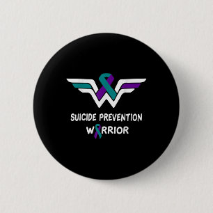 Suicide Prevention Awareness Warrior Purple &amp;  Button