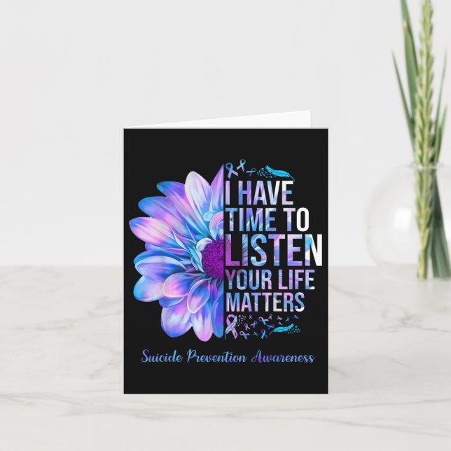 Suicide Prevention Awareness Week I Have Time To L Card (Front)