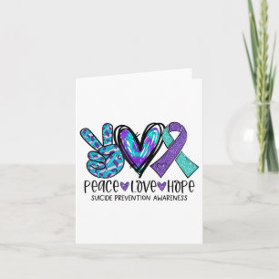 Suicide Prevention Awareness Week Peace Love Hope Card