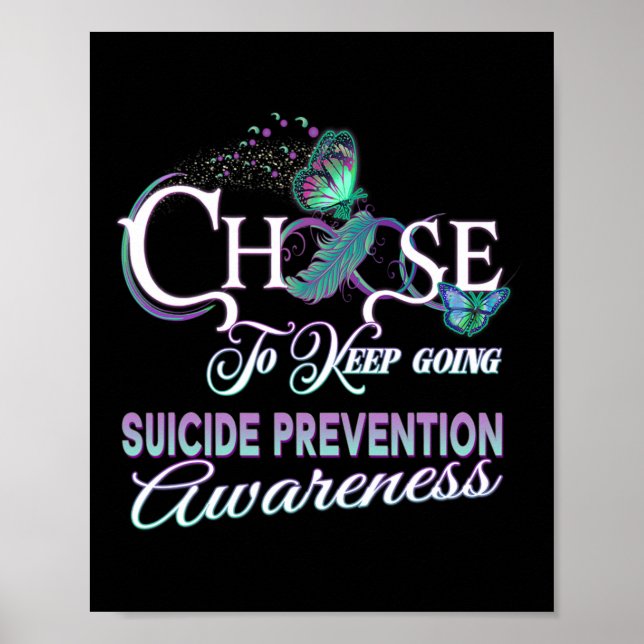 Suicide Prevention Awareness You Matter Choose To  Poster (Front)