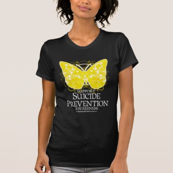 Suicide Prevention Butterfly T-shirt by fightcancertees at Zazzle