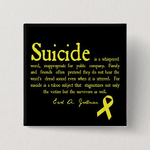 Suicide Prevention Flair with Grollman quote Button