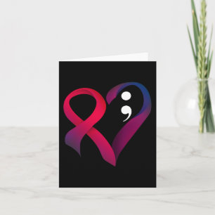 Suicide Prevention Heart Semicolon Mental Health A Card