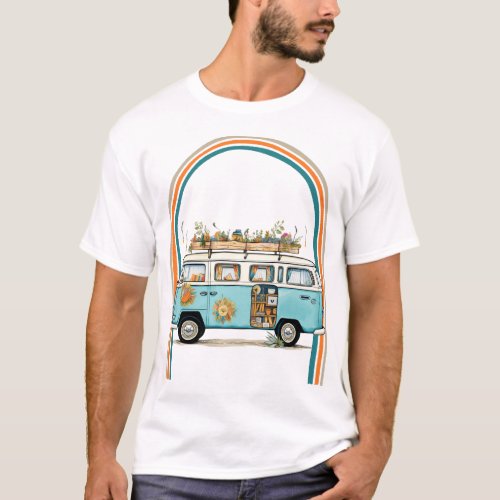 Suicide Prevention Hippie Van Retro Copy T_Shirt