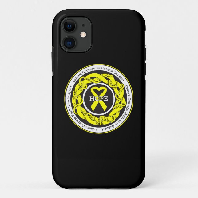 Suicide Prevention Hope Intertwined Ribbon Case-Mate iPhone Case (Back)