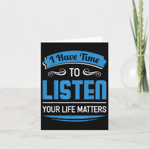 Suicide Prevention Mental Health Counselor & T Card