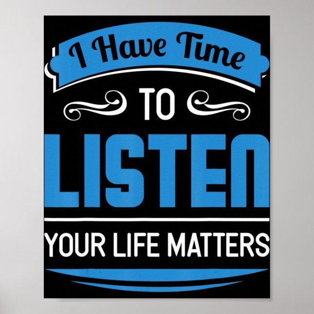 Suicide Prevention Mental Health Counselor and  De Poster (Front)