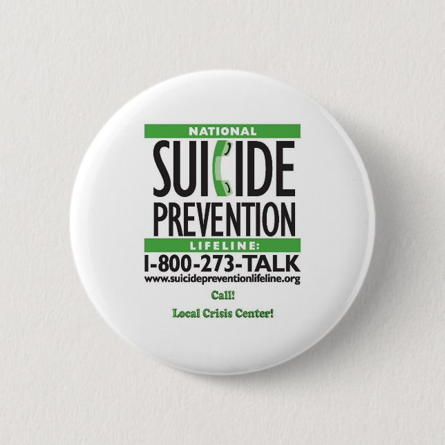 Suicide Prevention POSTER Pinback Button (Front)