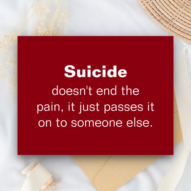 Suicide Prevention Quote Postcard (Creator Uploaded)