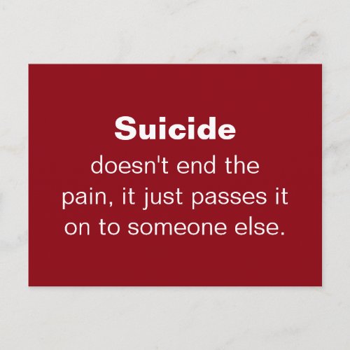 Suicide Prevention Quote Postcard