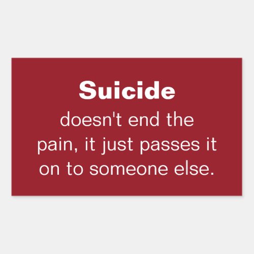 Suicide Prevention Quote Rectangular Sticker