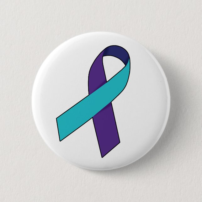 Suicide Prevention Ribbon Button (Front)