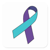Suicide Prevention Ribbon Square Sticker