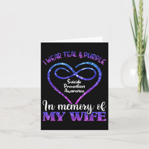 Suicide Prevention Shirt Teal & Purple In Memo Card