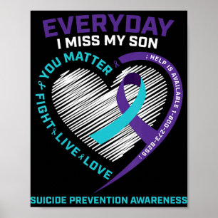 Suicide Prevention  Son Mom Dad s Men Women Gifts  Poster