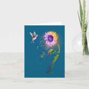 Suicide Prevention Sunflower Hummingbird Card