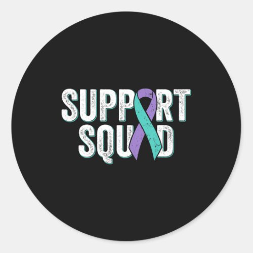 Suicide Prevention Support Squad _ Teal Purple Awa Classic Round Sticker