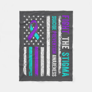 Suicide Prevention Suprt Fight Stigma Suicide Awar Fleece Blanket
