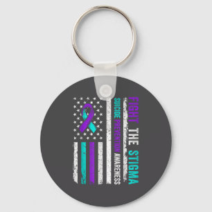 Suicide Prevention Suprt Fight Stigma Suicide Awar Keychain