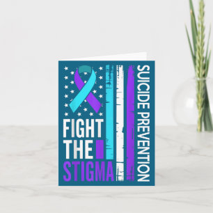 Suicide Prevention Suprt Fight The Stigma Vintage  Card