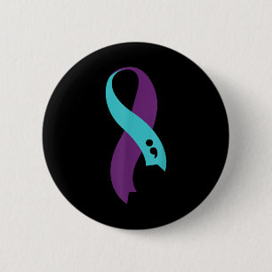 Suicide Prevention Survivor Ribbon Pro-life T Shir Button