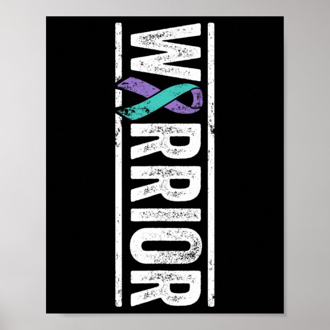 Suicide Prevention Warrior - Sideways Awareness Ri Poster (Front)