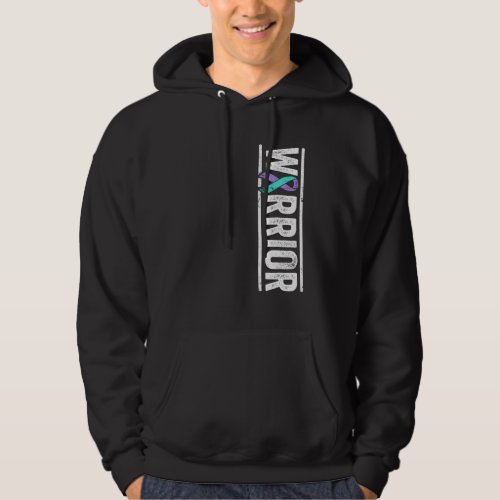 Suicide Prevention Warrior Sideways Awareness Ribb Hoodie