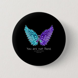 Suicide Prevention  Wings and Ribbon Suicide Aware Button