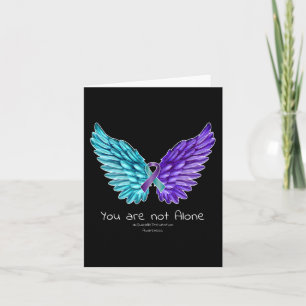 Suicide Prevention  Wings and Ribbon Suicide Aware Card