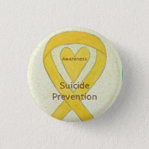 Suicide Prevention Yellow Awareness Ribbon Pins