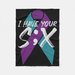 Suicide Semicolon Six Gift Fleece Blanket