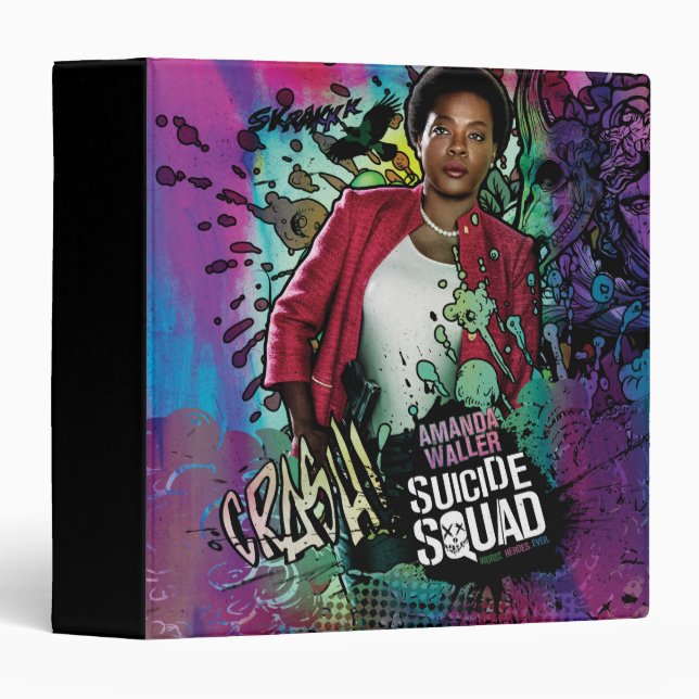 Suicide Squad | Amanda Waller Character Graffiti 3 Ring Binder (Front/Spine)