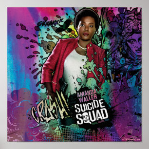 Suicide Squad Amanda Waller Character Graffiti Poster