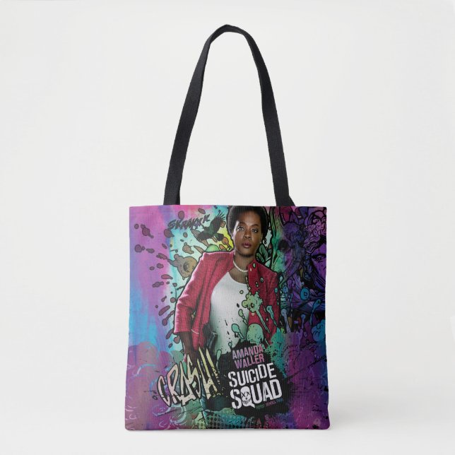 Suicide Squad | Amanda Waller Character Graffiti Tote Bag (Front)