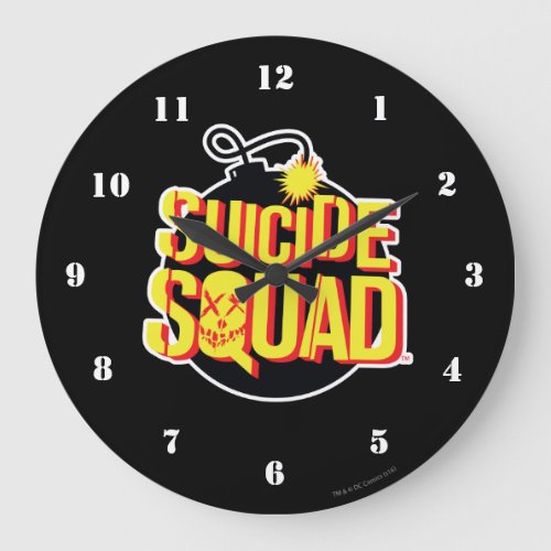 Suicide Squad  Bomb Logo Large Clock
