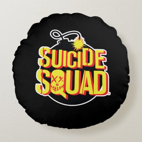 Suicide Squad  Bomb Logo Round Pillow