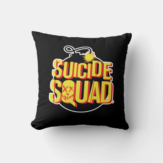 Suicide Squad | Bomb Logo Throw Pillow (Front)