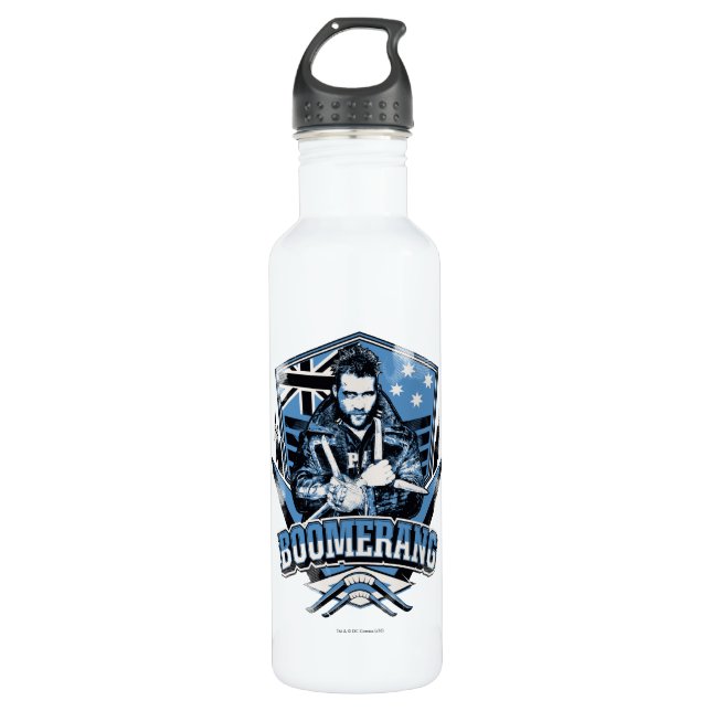 Suicide Squad | Boomerang Badge Stainless Steel Water Bottle (Front)