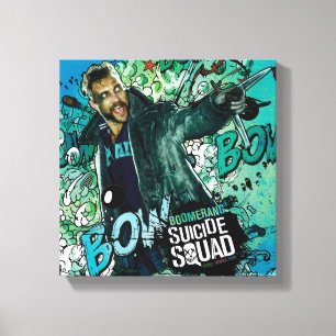 Suicide Squad Boomerang Character Graffiti Canvas Print