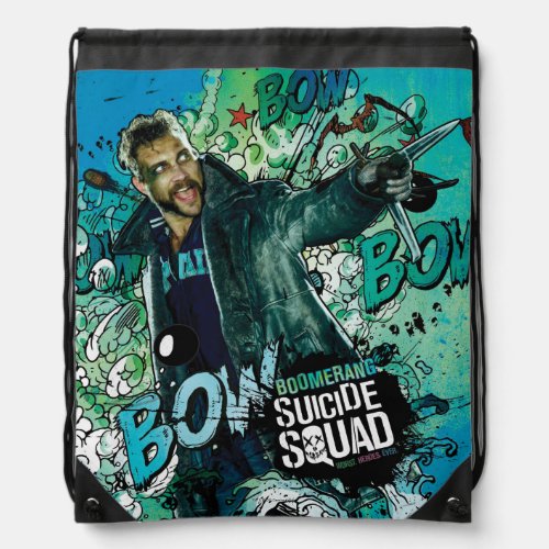 Suicide Squad  Boomerang Character Graffiti Drawstring Bag